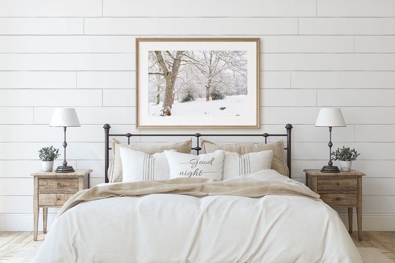 Winter photo drawing for interior decoration