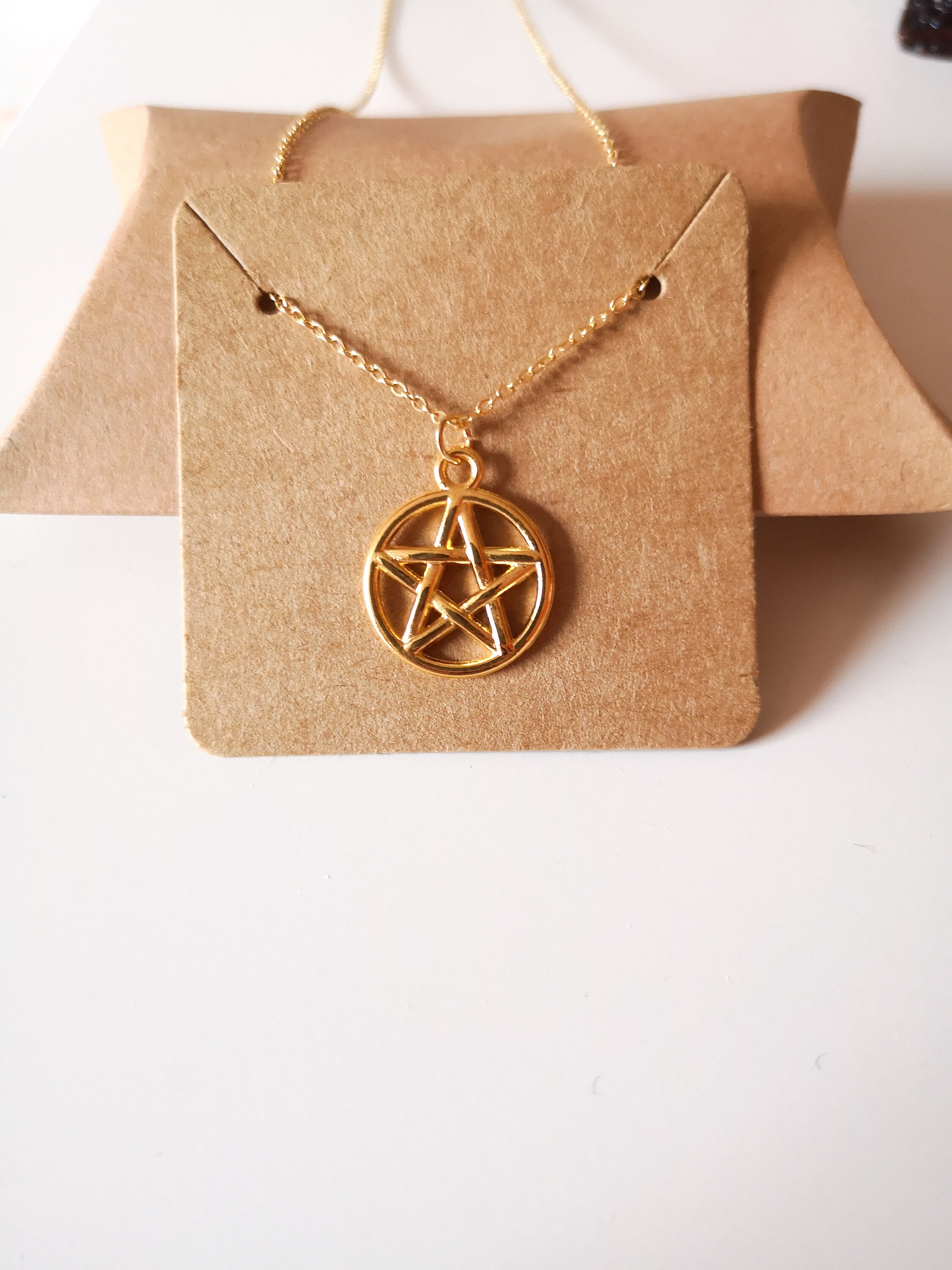 Gold 3D Neon Bühnenhintergrund 2.2x1.5m - Pentagramm Design Für Fotoshootings