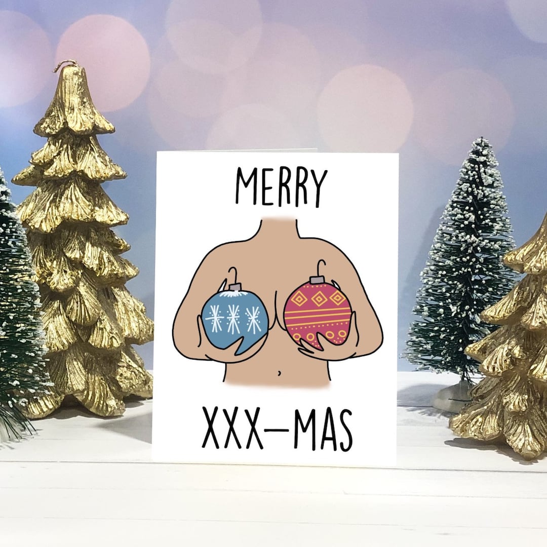 メリー XXX-Mas おっぱい おもしろいクリスマスカード - Etsy 日本
