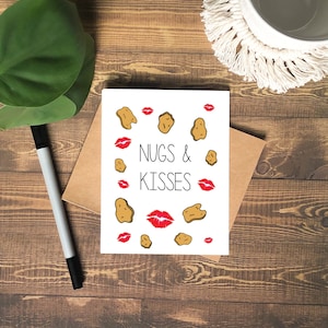 Nugs & Kisses, Chicken Nugget Valentines ou carte d'anniversaire