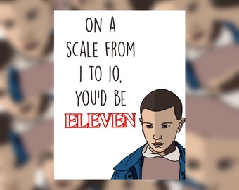 PDF Eleven Birthday Valentines Day Card 11 Funny Gift