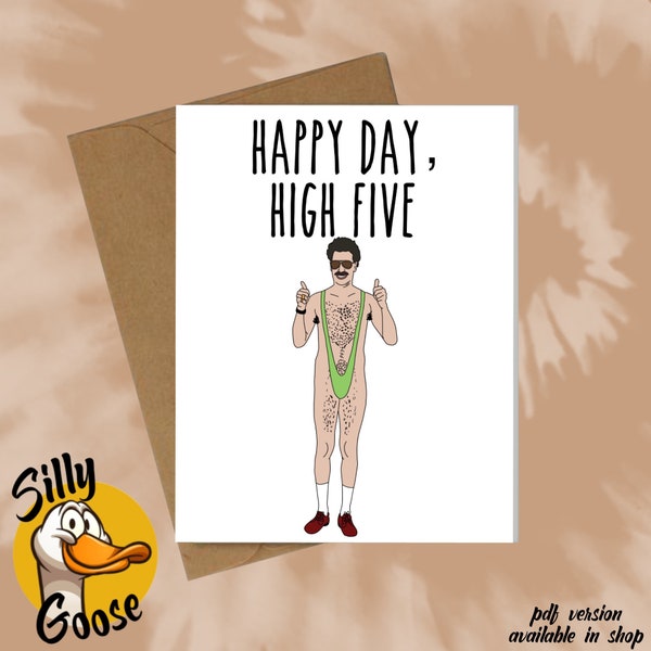 Borat Funny Birthday Card Gift Happy Sacha Baron Cohen Unitard