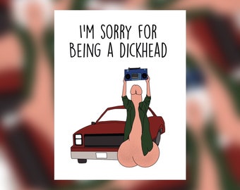 PDF Sorry For Being A Dickhead Card Sympathy Funny