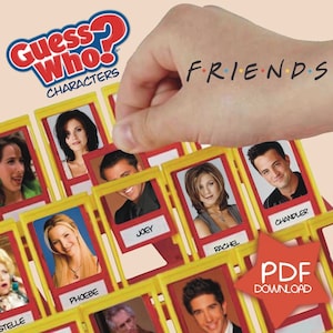 Sofortiger Download PDF Freunde TV-Show Guess Who Karten Personalisierte DIY Geschenk