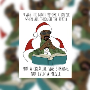 PDF Snoop Dogg Funny Printable Christmas Xmas Card Death Row Records Twas The Night Before