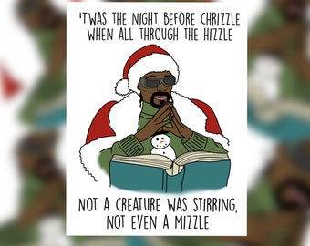PDF Snoop Dogg Funny Printable Christmas Xmas Card Death Row Records Twas The Night Before