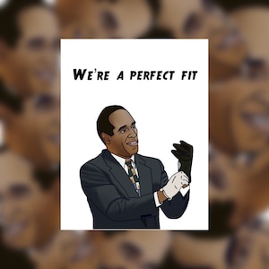 PDF OJ Simpson True Crime Birthday Valentines Day Card Gift Funny