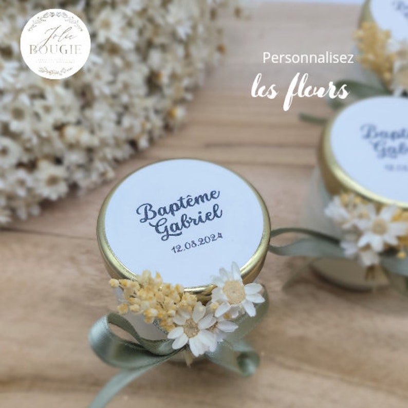 bougie de baptême cadeau invités