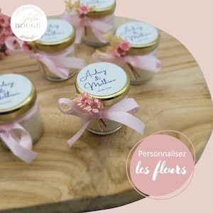 Small personalized candle wedding guest gifts 40ml