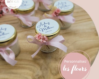 Petite bougie personnalisée cadeaux invités mariage 40ml