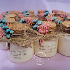 Personalized candle babyshower guest gifts 50ml image 4