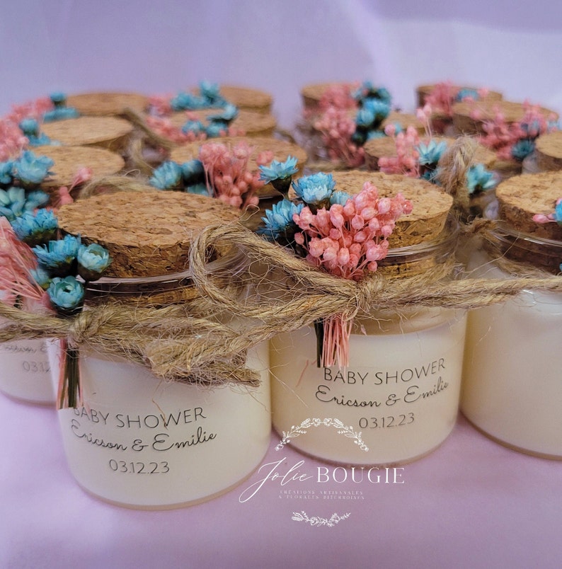 Personalized candle babyshower guest gifts 50ml image 4