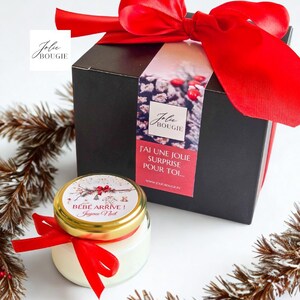 Personalized Christmas gift candle red 65ml - Gift for nanny, mom, granny, teacher