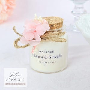 Candela personalizzata con fiori secchi, regalo per gli ospiti di nozze, battesimo, comunione e baby shower, 50 ml