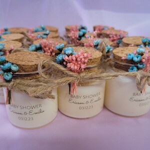 Personalized candle babyshower guest gifts 50ml image 2