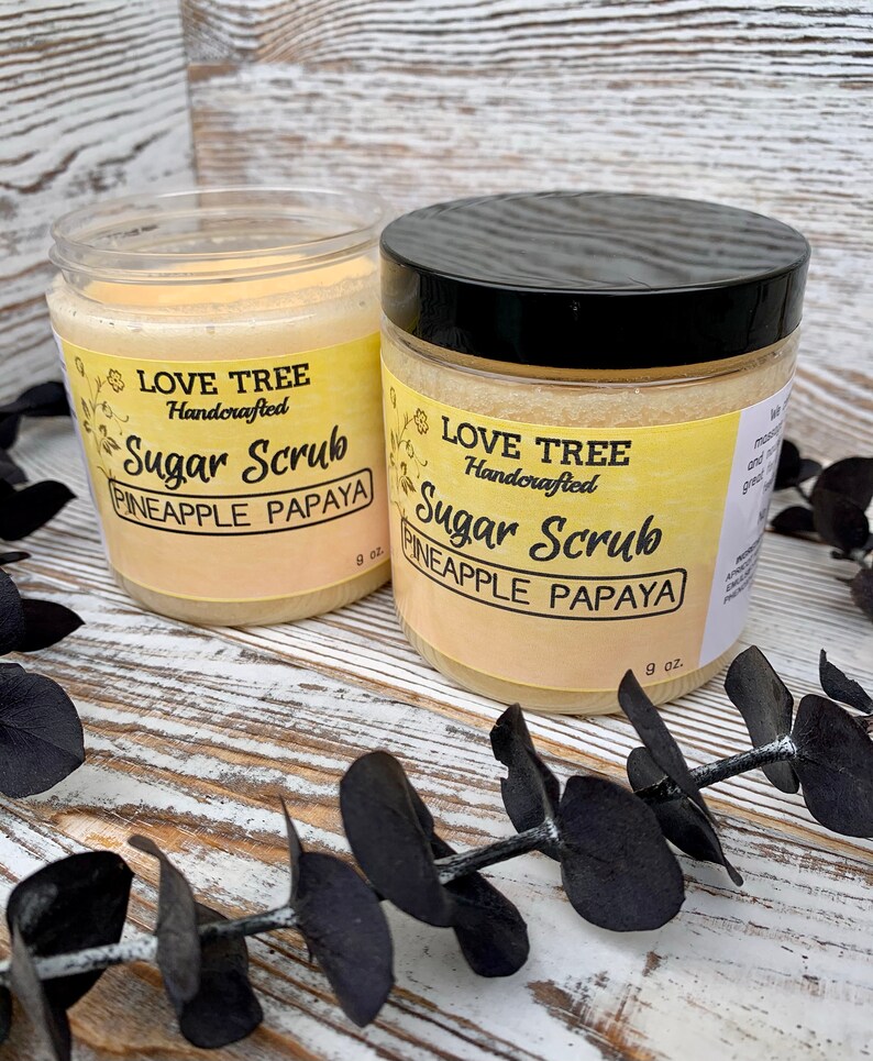 Pineapple Papaya Sugar Scrub 9 oz Body Scrub Exfoliating Etsy