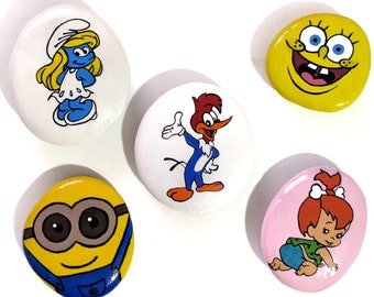 Handmade Cartoon Character Stone Painting: Home Decor Pebble Art