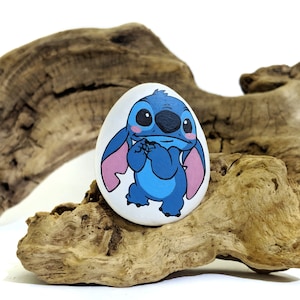 Rock Painting Art Stitch Cartoon Character Design Acrylic Stone Home Decoration Pebble  Painted Wall Decoration