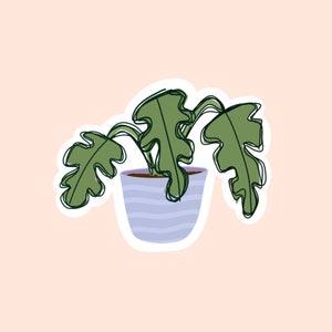 Monstera Plant Die Cut Sticker - Handgemaakt - Planner - Kalender - Bullet Journal