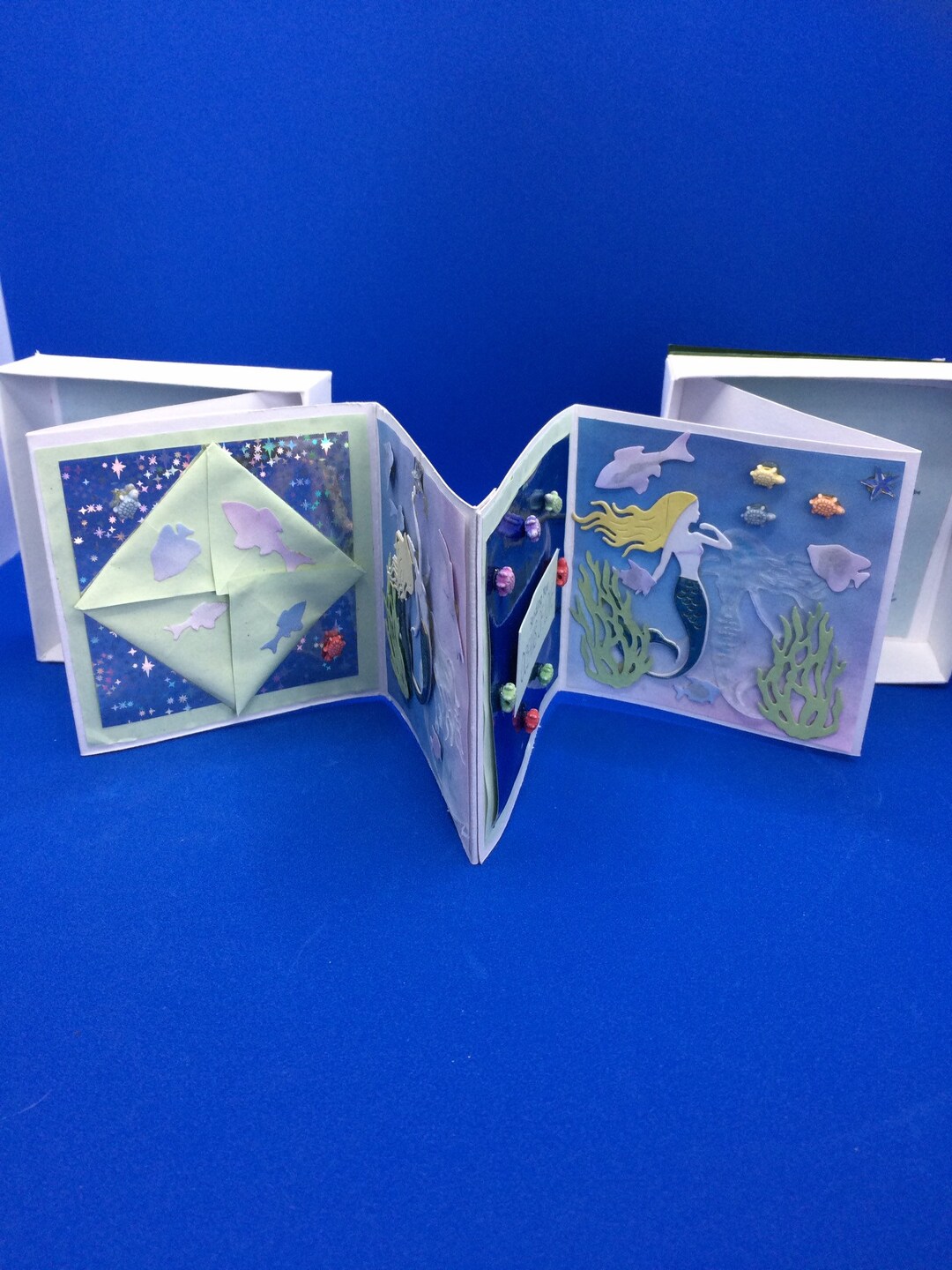 Mermaid Concertina Card in a Box Etsy