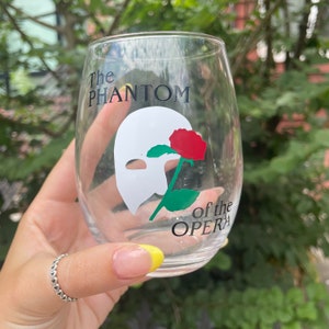 The Broadway Collection: The PHANTOM of the OPERA Inspired Wine Glass