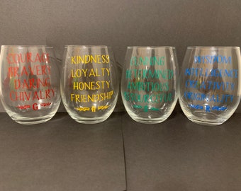 Set of Sorting House Wine Glasses