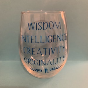 Sorting Hat Collection: Blue Inspired Wine Glass