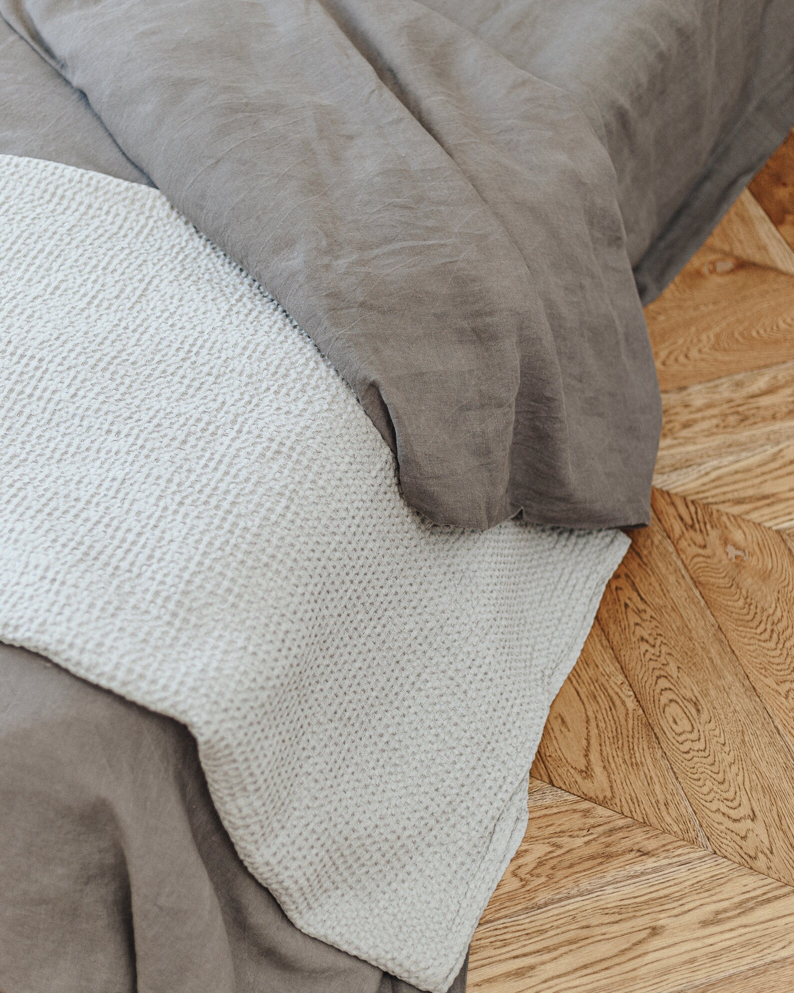 Soft Linen Waffle Blanket . Linen Bed Throw . Vegan Blanket . Etsy