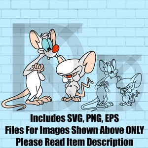 Pinky & The Brain SVG, EPS, PNG File! Cricut, Digital, Printable