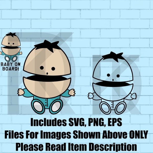 Ike South Park Baby On Board Funny Cartoon SVG, EPS, PNG File! Cricut, Digital, Printable