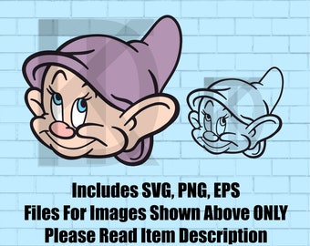 Dopey Dwarf SVG, EPS, PNG File! Cricut, Digital, Printable