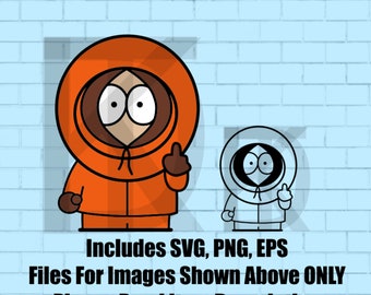 Kenny South Park Funny Cartoon SVG, EPS, PNG File! Cricut, Digital, Printable
