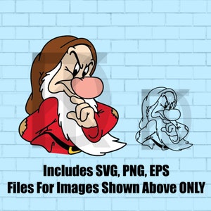 Grumpy Dwarf SVG, EPS, PNG File! Cricut, Digital, Printable