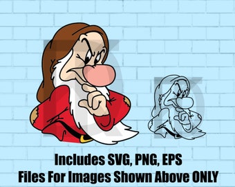 Grumpy Dwarf SVG, EPS, PNG File! Cricut, Digital, Printable