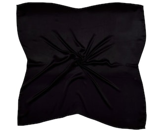 large black silk scarf