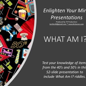 What Am I? Education and Reminising Program for Senior Adults