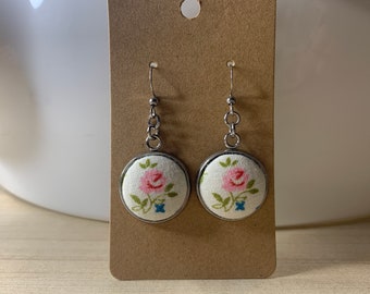 Boucles d’oreilles boutons pendantes 22 mm