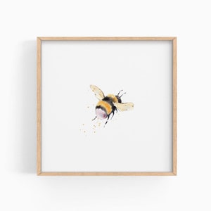 Bumblebee Print, Bee Art Print, Square Print, Honey Bee Poster, DIGITAL DOWNLOAD