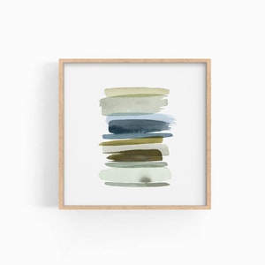 Blau Grün Abstrakte Wandkunst, Druckbare abstrakte Kunst, Blau Grün Print, Quadratischer Druck, Neutrale moderne Kunst, DIGITAL DOWNLOAD