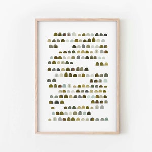 Mint Green Abstract Pebbles Wall Art,Art géométrique imprimable,Green Nursery Art,Green Watercolor Print,Neutral Modern Art,TÉLÉCHARGEMENT NUMÉRIQUE image 1