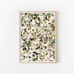 Watercolor Flowers Print , Beige Floral Art, Spring Flowers Print, DIGITAL DOWNLOAD