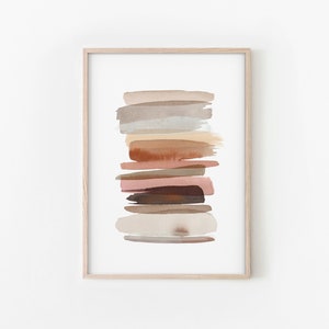 Neutral Abstract Watercolor Print,Earth Tone Print,Printable Abstract Art,Modern Wall Art,Neutral Wall Art,Living Room Print,Pastel Art