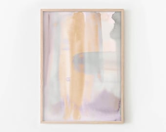 パステル抽象アート、パステル水彩画、ブラッシュウォールアート、抽象モダンアート、デジタルダウンロード
