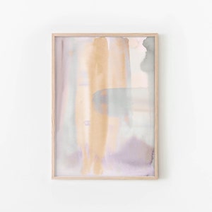 Pastel Abstract Art, Pastel Watercolor Print, Blush Wall Art, Abstract Modern Art, DIGITAL DOWNLOAD