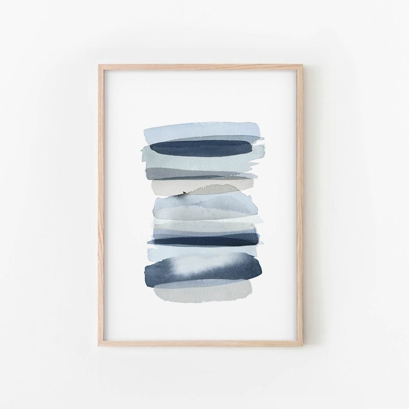 Blue Gray Wall Art - Etsy