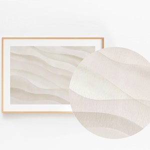 Abstract Wave Print , Modern Beige Art, Neutral Wall Art, Minimalist Wall Decor, INSTANT DOWNLOAD image 2