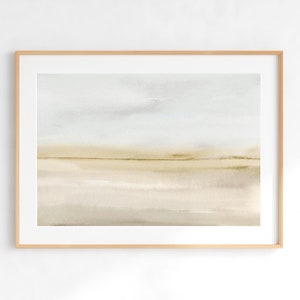 Neutral Landscape Print, Abstract Watercolor Landscape Wall Art, Neutral Print, DIGITAL DOWNLOAD