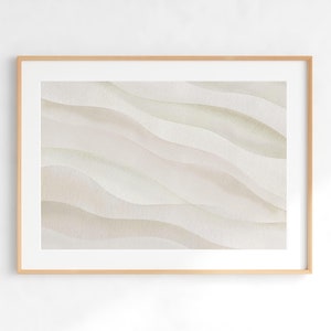 Abstract Wave Print , Modern Beige Art, Neutral Wall Art, Minimalist Wall Decor, INSTANT DOWNLOAD image 1