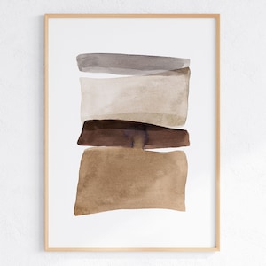 Arte abstrata de parede bege, arte de parede IMPRIMÍVEL, arte de parede neutra, impressão em tom de terra, impressão bege cinza marrom, arte de parede mínima, DOWNLOAD DIGITAL