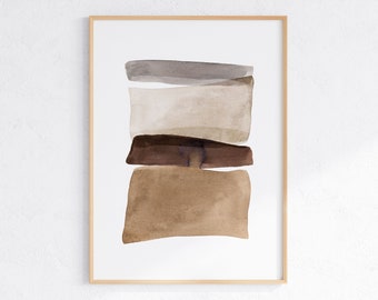 Abstract Beige Wall Art, PRINTABLE Wall Art, Neutral Wall Art, Earth Tone Print, Beige Gray Brown Print, Minimal Wall Art,DIGITAL DOWNLOAD